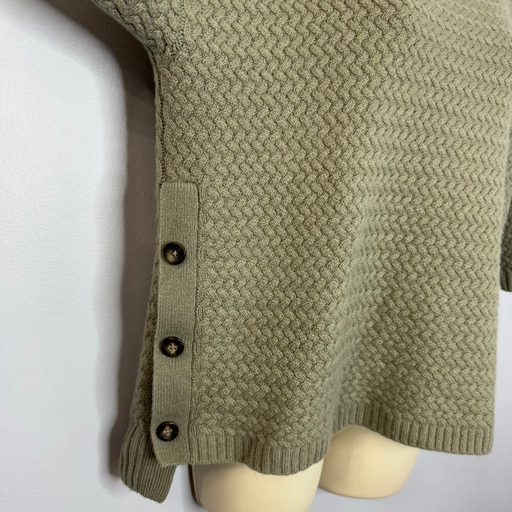 Garnet Hill Cashmere Button-Detail Boxy Sweater Luxury Soft S - Picture 3 of 12